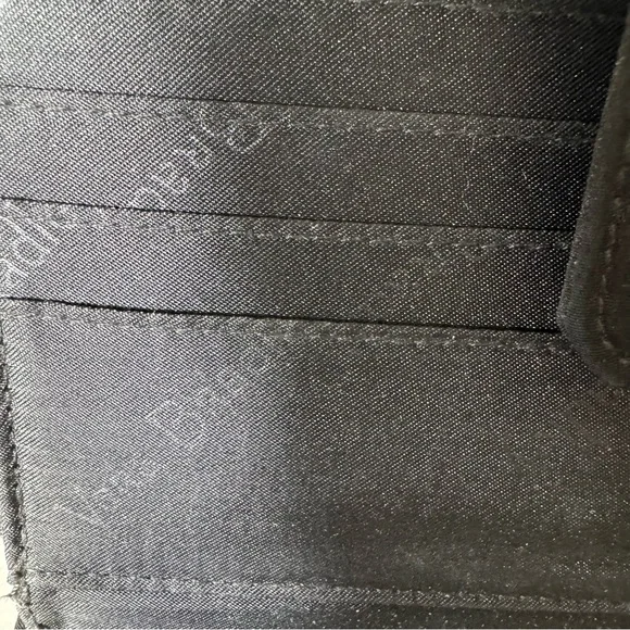 Vera Bradley Black Quilted Zip Wallet Turn Lock Organizer - Picture 7 of 9